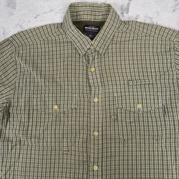 Woolrich Other - Woolrich Shirt Mens XL Green Plaid Vented Short Sleeve Fishing Hiking Camping
